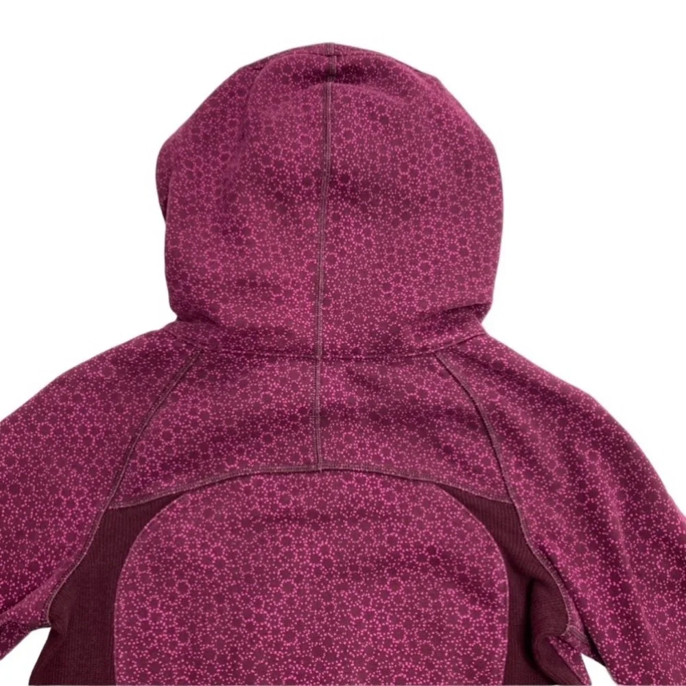 Lululemon Scuba Hoodie lll Printed Zip up Jacket in Burgundy Raspberry Size 2